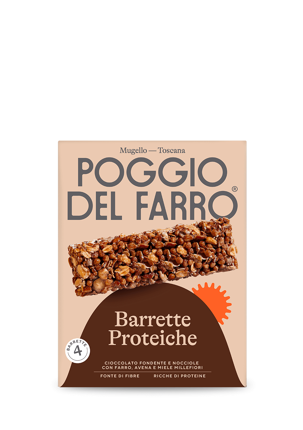 Barretta Proteica Cioccolato e Nocciole con Farro