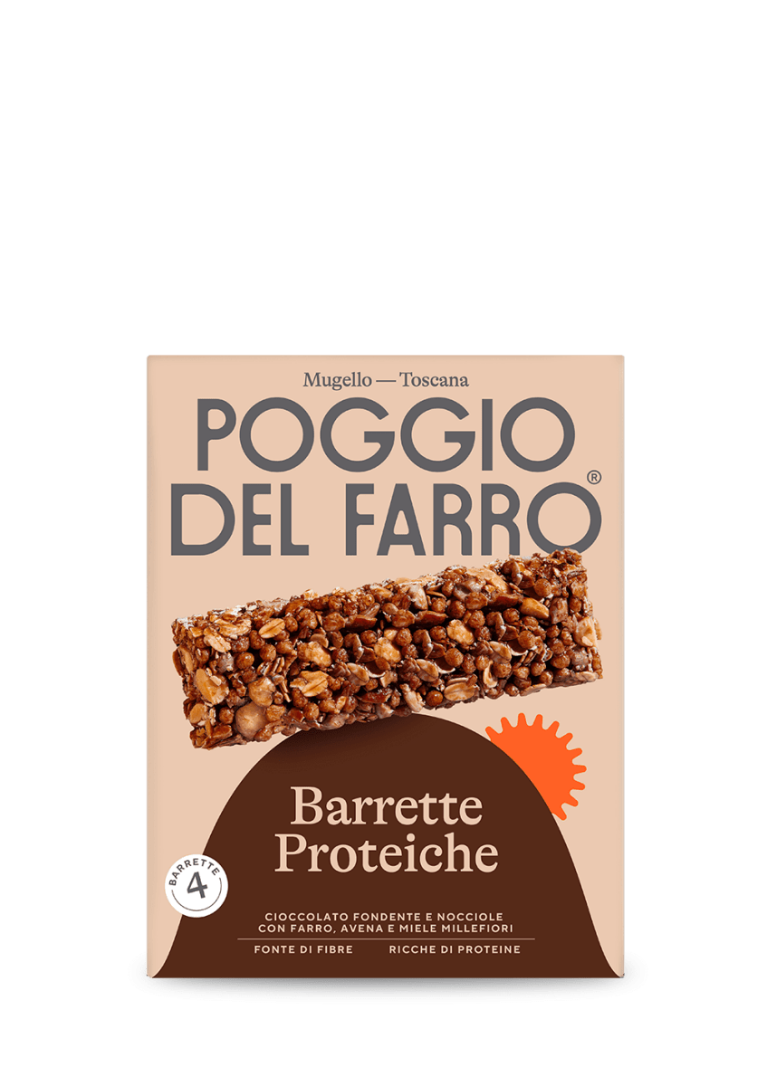 Barretta Proteica Cioccolato e Nocciole con Farro