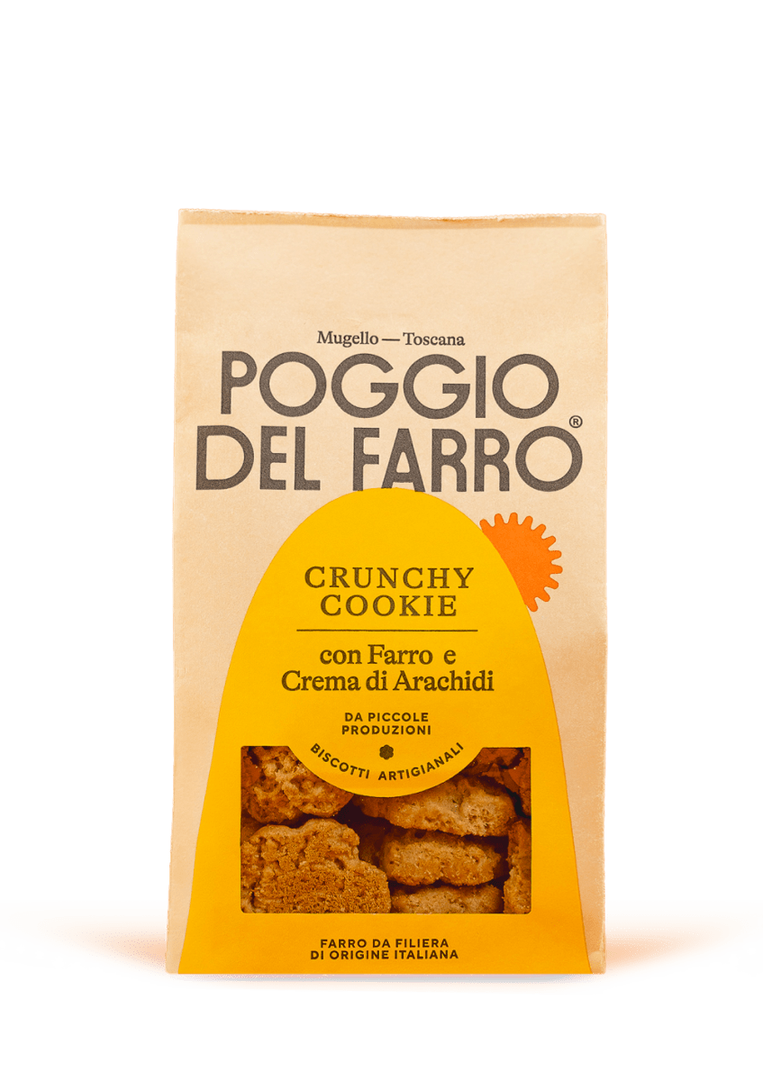 Crunchy cookie al farro e crema di arachidi Poggio del Farro, confezione da 200 g