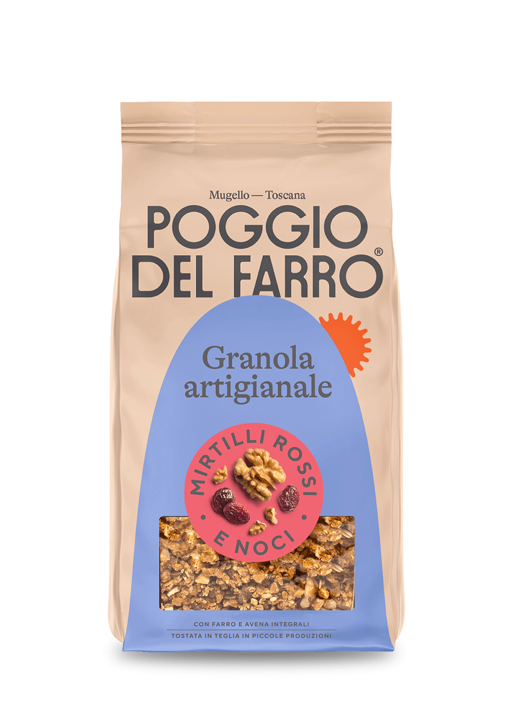 Granola Artigianale con Mirtilli Rossi e Noci