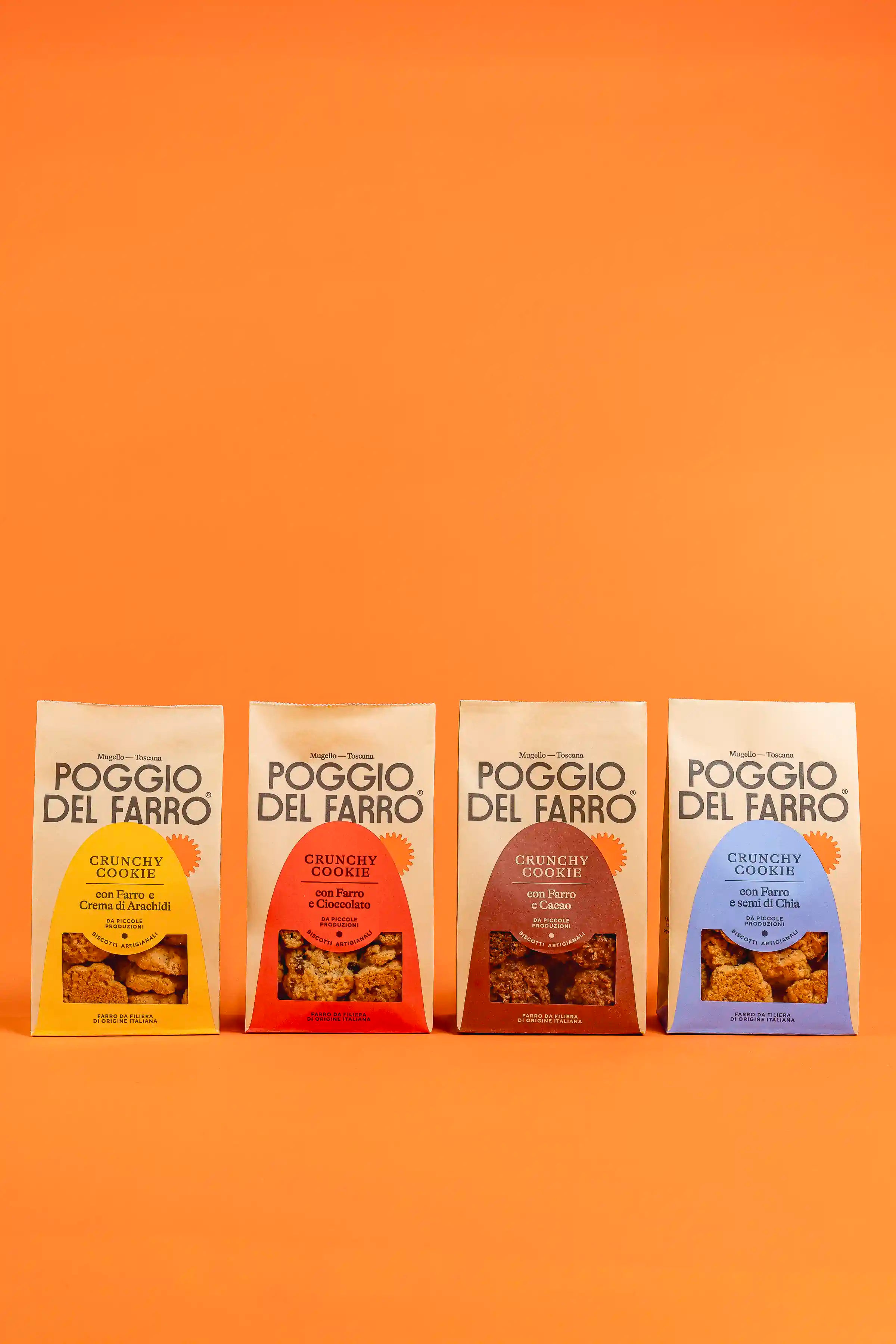 Assortimento di crunchy cookie artigianali al farro Poggio del Farro della Raccolta d’Inverno