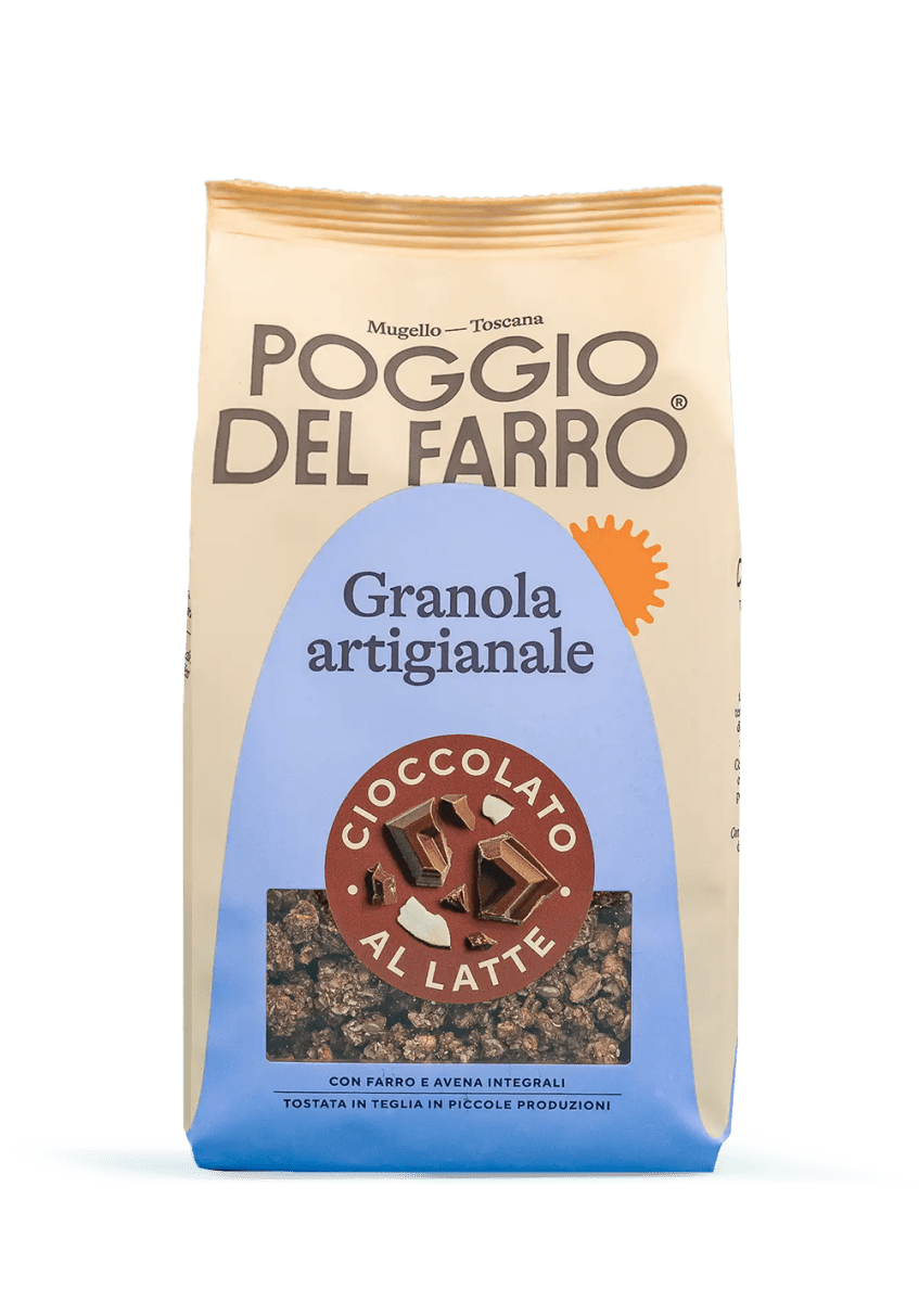 Confezione granola artigianale al farro con cioccolato al latte Poggio del Farro