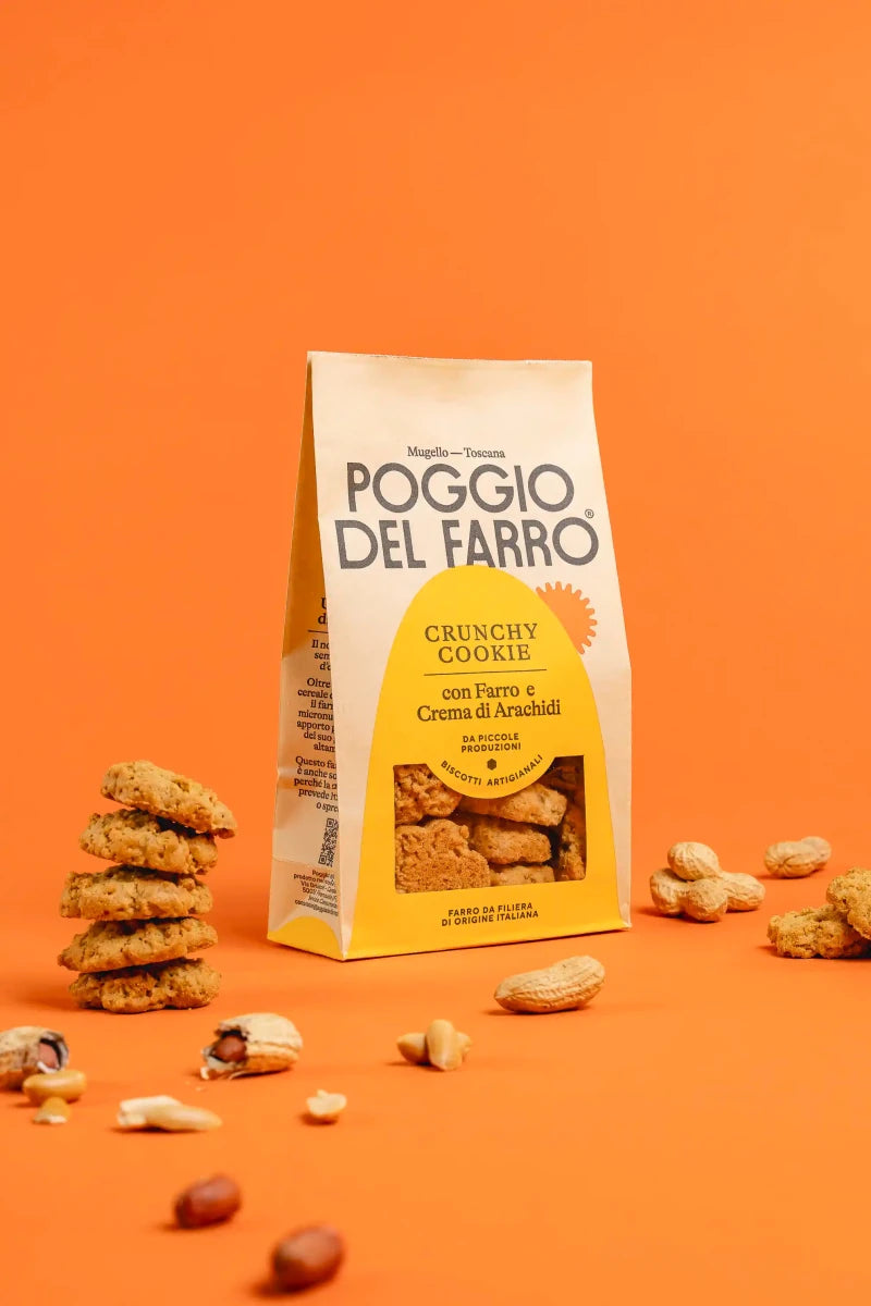 Crunchy cookie al farro e crema di arachidi Poggio del Farro con arachidi come ingrediente