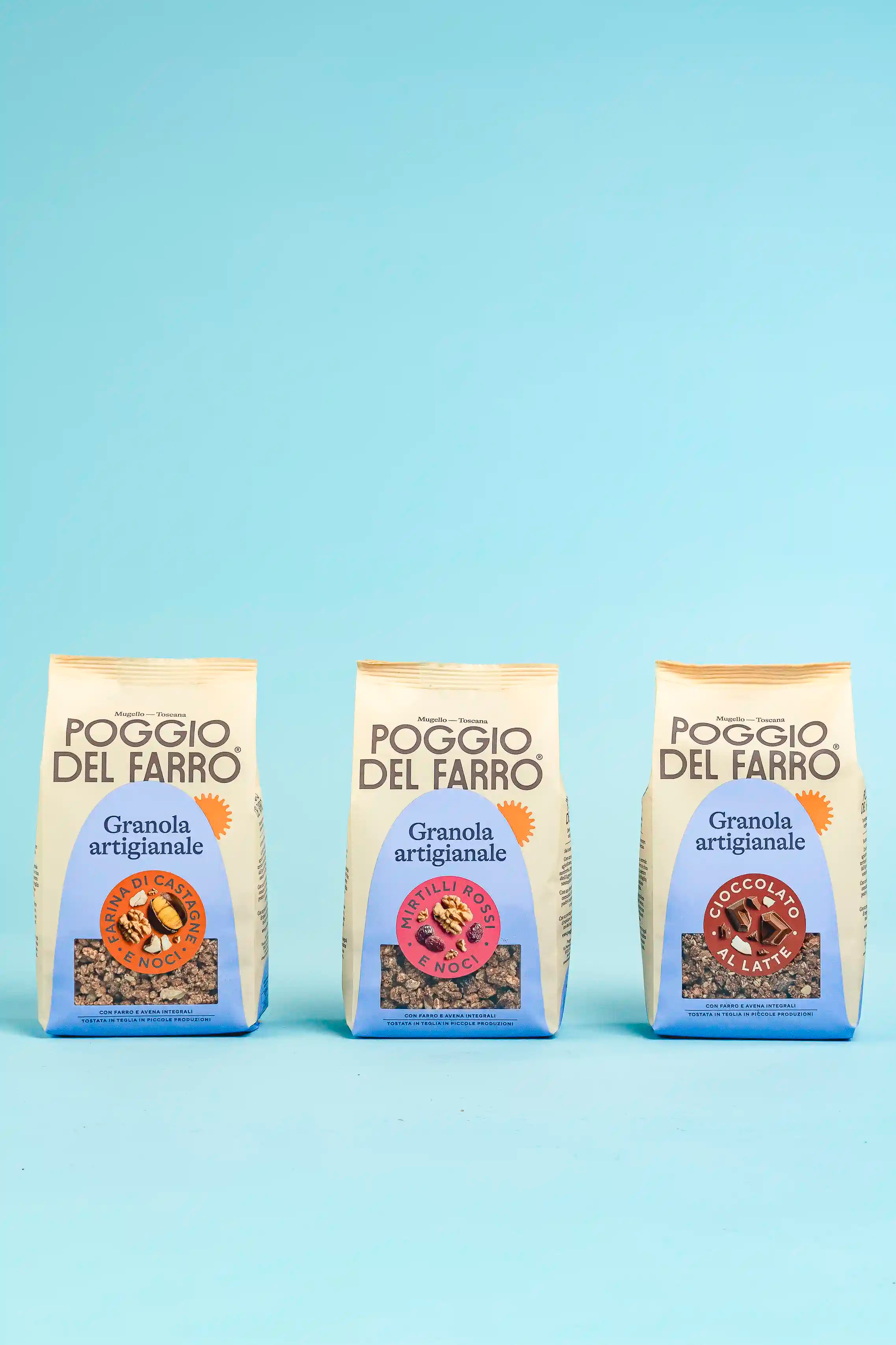 Granole artigianali al farro Poggio del Farro, selezione Raccolta d’Inverno